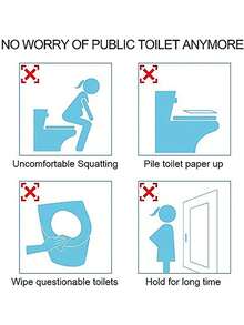 [10/20/30/40/50/60/80/100] Pcs Portable Disposable Transparent Toilet Seat Covers, Travel Toilet Seat Covers, Waterproof Toilet Mats, Portable Toilet Seat Covers, Essential Home Supplies, Ideal For Traveling, Camping, Hospitals, Stations, Hotels And Using Public Restrooms - Translucent - View 8