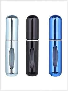 1个/2个/3个/4个/5个装 5毫升便携式迷你香水可填充喷雾瓶，配有香水泵头，适合旅行和户外使用