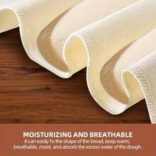 1pc French Bread Dough Proofing Mat, Country Bread Baguette Baking Canvas Liner, Natural Cheesecloth Fabric, Washable & Reusable, With Fixed Edges, Available In Multiple Sizes: 18.89*14.17in, 29.52in*17.71in, 35.43*25*98in, 59.05*23.62in - Ideal For Cooking Tasks, Perfect For Making Yogurt, Baking And Cheese Production, Food And Durable, Essential For Kitchen - - - View 3
