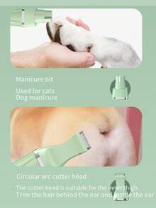 Bộ 1 máy cắt tỉa lông thú cưng sạc điện, máy tỉa lông chuyên nghiệp cho chó - Bao gồm máy tỉa lông chân, hoạt động êm ái và hiệu quả, phù hợp cho sử dụng tại nhà và thợ cắt tỉa chuyên nghiệp. - màu xanh lá - Xem 7