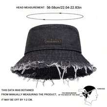 1Piece Men PRANK Vintage Holes Bucket Hat Outdoor Sunscreen Leisure Hat Spring Autumn Travel Tourism Beach Vacation - 藍色 - 查看 4