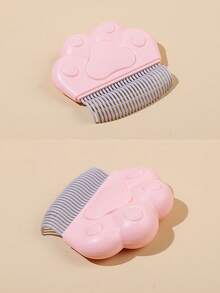 贝壳宠物梳，猫毛刷，宠物美容刷，清洁用品，狗刷，不锈钢去毛自清洁刷 - 彩色 - 查看 9