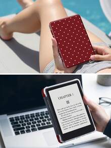 Red Polka Dots Tablet Protective Case,Compatible With IPad 9.7/10.2/10.5/10.9/12.9/Pro 11, 10th Gen,Compatible With Samsung Galaxy Tab S6 Lite 10.4 Inch,Compatible With Kindle Paperwhite 12th Gen 2024,Kindle (11th Generation) 2022 Release,Soft Anti-Fall Protection,Smart Stand/Automatic Wake Up/Sleep,Christmas Gift. - Red - View 6