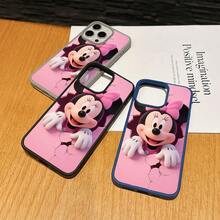 Mickey Mouse Clubhouse Character Patterned Phone Case Featuring A Joyful Design. Mickey Mouse, Minnie Mouse, Donald Duck, Daisy Duck, Goofy Dog, Compatible With IPhone 17, 17 ProMax, 17 Pro, 17 Air, 16, 15, 14, 13, 12 Pro 11 XsMax Xs Xr X And Galaxy Models, With Shockproof Protection And Magnetic Case. A Fun Gift For Disney Fans ,Mickey Fans, Family, Friends, Birthdays, Holidays, And Special Occasions. A Delightful Addition To Your Phone Accessories. - 黑色 - 查看 2
