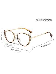 Cat Eye Versatile No-Makeup Fashion Non-Prescription Glasses - A - View 4