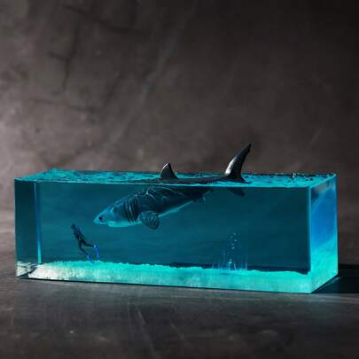 High-Quality Resin Whale Night Light, Wooden Creative Decor Ornament, Birthday Gift For Boyfriend/Girlfriend, Valentine's Day Gift, Nice Home Decor, Display Piece (This Version Does Not Include Power Supply, Product Image Is For Display Only)