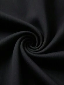 Bộ đồ ngủ nam phong cách retro tối giản, tay ngắn, cổ chữ V, trang phục thường ngày đa năng cho nhà và ngoài trời. - màu đen - Xem 9