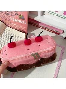 1PC Pink Creative Pencil Case, Multifunctional Pink Creative Organizer Bag, Makeup Bag, Pencil Pouch, Large Capacity Portable Stationery Storage Bag, Girls' Pencil Case, Perfect For School, Students, Travel, Desktop Organization, Stationery Storage Bag! Suitable For School, Travel, Desktop Organization, And More-Ideal For Students And Stylish Girls Alike. Perfect As A Back-To-School Gift For Kids, Valentine's Day Present For Besties, Or Birthday Gift For Classmates-Thoughtful And Practical. Lightweight And Portable With Compartmentalized Storage, This Little Gift Brightens Studies And Daily Life, Making Tidiness And Organization A Habit. - 粉色 - 查看 7