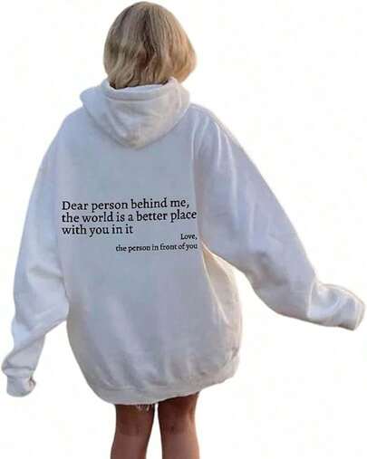 Sudadera con capucha Dear Person Behind Me, Eres suficiente, sudaderas unisex de gran tamaño para la ansiedad mental para hombres y mujeres