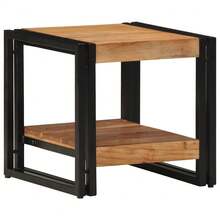 vidaXL Tavolo basso Marron 40 x 40 x 38 cm Bois d'Acacia Massif - Castano - Visualizzare 2