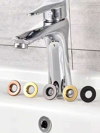1 Pc/5 Pcs Sink Overflow Decorative Cover, Faucet Basin Sink Overflow Hole Accessory, Wash Basin Overflow Hole Cover, Decorative Cover