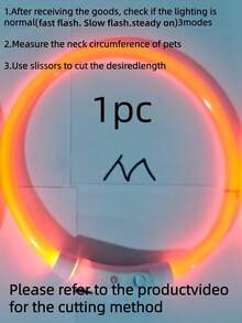 1件 LED充電式發光PVC寵物項圈，3種照明模式，夜間可見，確保寵物活動，適用於小型到大型犬貓，節日氛圍項圈，可調節長度，本產品非通用款，購買前請確認尺寸，請根據寵物實際重量調整適用範圍，以免使用時對產品造成嚴重損壞 - 彩色 - 查看 15