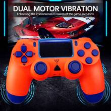 2026 New Retro Gaming Console,PS Wireless Game Controller, Black Edition With Six-Axis Gyro & Enhanced Dual Vibration, Pro-Style Ergonomic Handle, Rechargeable For PS/PC/Android/Ios,Best Game Partner Selection - Orange - View 5