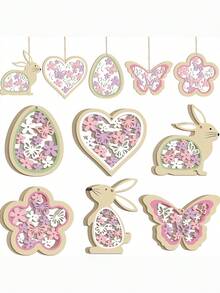 Wiszące anioły, dekoracje imprezowe, perłowe skrzydła anioła, szafirowe wisiorki aniołów, 24-częściowy zestaw wiszących dekoracji, dekoracje wiosenne, dekoracje wielkanocne. Wspaniały prezent dla rodziny, przyjaciół i partnerów. - Wielokolorowe - Zobacz 6