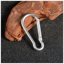 Camping Carabiner, Hanging Carabiner, Box Carabiner, Spring Hook, Climbing Water Bottle Carabiner, LED Light Cariner, Aluminum Alloy Carabiner, The Best Gift For Outdoor Enthusiasts - 銀色 - 查看 5