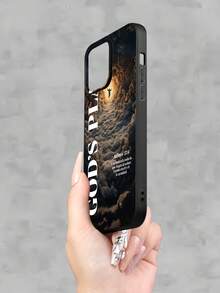 Creative Religious Bible Element Design Pattern Hot Selling High-End Protective Phone Case, FOR16Max /11/12/13/14/15/16/17Plus Pro Max Holiday Gift/Birthday Gift/Valentine's Day Gift, Suitable For Girlfriends, Boyfriends, Women, Men, Husbands, Wives, Friends Or Oneself - 黑色 - 查看 5