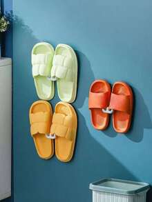 20pcs No Drill Bathroom Shoe Rack Adhesive System For Easy Hanging And Organization, Durable Water-Drainage Shoe Storage Hooks, Wall Mounted Organizer For Boots, Slippers, Sandals In Small Bathrooms, Quick Install, Strong Bond, Space Saving Solution, Modern Minimalist Accessory For Tidy Homes Designed For Busy Households Seeking Neat, Accessible Footwear Storage. - Multicolor - View 4