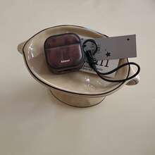 Vintage Magnetic Leather Gradient Amber + Black Cord Earphone Case Compatible With AirPods Pro 2, Cute Minimalist Design For AirPods 3/4, 1/2 Protective Cover