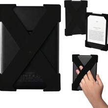 安全手带多功能轻便指握式电子阅读器支架，适用于6-7英寸Kindle Paperwhite/Kobo/Voyaga/Pocketbook/Tolino电子书，高弹性 - 彩色 - 查看 15