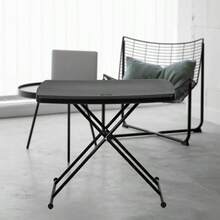 ASDF-EKE Mesa Tablon Plegable Cuadrado 87 cm para Exteriores Interiores Reuniones Jardin Negro - como en la foto - Ver 1