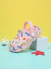 1双女婴舒适、时尚、休闲、轻便、百搭的粉色沙滩凉鞋，防滑且带有脚趾保护，适合春夏穿着 - 粉色 - 查看 5