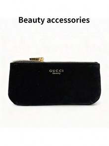 Mellanstor sminkväska med sammetskedja och axelrem för kvinnor - Daily Fashion GUCCIBAG-RED-BEE - Svart - Visa 1