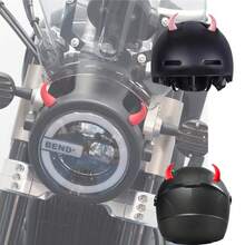 创意趣味汽车/摩托车/电动车内饰装饰 - 可爱方向盘恶魔角、中控台迷你喇叭和摩托车头盔汽车装饰配件 - A - 查看 7