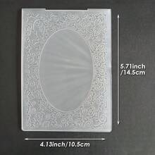 Bìa đựng tài liệu bằng nhựa dập nổi 2D, thích hợp để trang trí thiệp giấy DIY, sổ lưu niệm, trứng Phục Sinh, tường gạch hình trái tim, nốt nhạc, trang trí lễ hội. - trắng - Xem 15