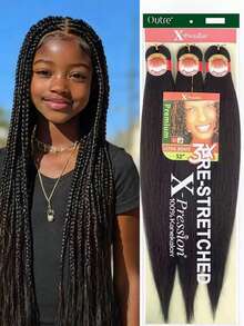 Xpression Pre-Stretched Braiding Hair - Smooth Yaki Texture, Flame Retardant Synthetic Fiber For Kids 3pcs - Multicolor - View 9