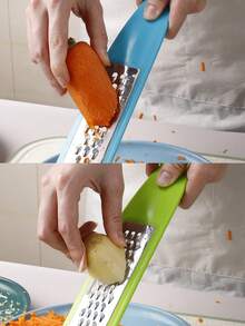 1 Set de 4 en 1 rallador de verduras, pelador, rebanador y rallador de queso de acero inoxidable, herramienta de cocina especializada para patata, zanahoria, pepino, pizza y queso - Multicolor - Ver 2