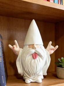 GlitZGlam摇滚小矮人 - “乔治” - 这款小矮人将为您的仙女花园和花园小矮人增添摇滚气息！高大的花园小矮人雕像