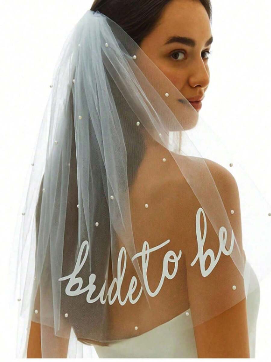 Bridal Veil, Bridal Party Accessories, Bridal Shower Decorations, Engagement Bride Gift,Wedding Hair Accessories - White - View 1