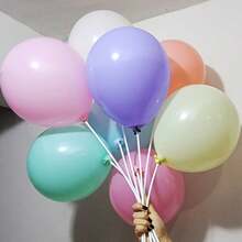 12.6 英寸塑料旋转气球支架，带杯架 - 磨砂透明气球杆 - 易于安装，适用于婚礼、生日、毕业典礼、圣诞节等节日的派对装饰 - 透明色 - 查看 9