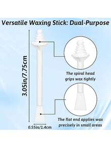 40支装鼻蜡棒，毛发蜡涂抹器，鼻蜡套装配件，用于清洁鼻孔、耳朵和面部毛发，男女通用 - 白色 - 查看 2