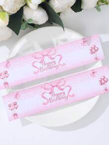 24 Peças Etiquetas de Garrafa com Laço Rosa, Adesivos de Embrulho de Presente para Festa de Aniversário de Meninas, Decorações de Aniversário Feliz, Suprimentos para Festa com Tema de Laço, Etiquetas de Decoração de Casamento, Lembrancinhas de Chá de Bebê, Decoração de Chá de Panela, Decorações de Revelação de Gênero, Decoração de Festa Rosa, Decorações de Laço Rosa, Decoração de Mesa de Aniversário, Presentes de Aniversário, Lembrancinhas de Festa - Aniversário de arco - Visão 2