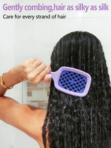 专业通风吹风梳 - 弧形吹风梳，湿发专用扁平梳，通风吹风梳，女士湿发梳