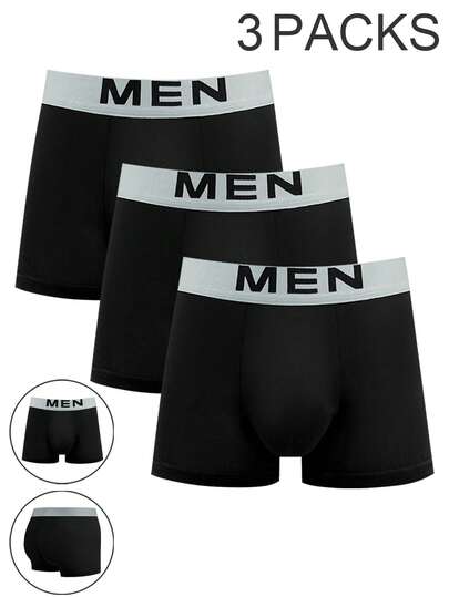 3 piezas de ropa interior plana con esquinas para hombres, de moda y cómoda, ropa interior deportiva ligera, adecuada para usar en todas las estaciones, en casa, ropa interior holgada y casual para hombres, adecuada para participar en diversas actividades, ropa interior de cuatro esquinas para hombres.