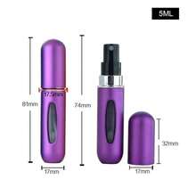2pc Portable Mini Perfume Atomizer Spray Bottle Set – Refillable Travel Size Fragrance Dispenser For On-The-Go Touch-Ups – Ideal For Carrying Your Favorite Scents In Purses, Pockets, Gym Bags, And During Travel Or Shopping Trips – Leakproof, Easy To Fill, And Perfect For Parties & Everyday Use Back To School Perfume Bottle - Nhiều màu - Xem 3