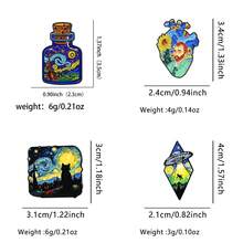 4pcs/Set Cute Enamel Pin Lapel Pins Badges On Backpack Women's Brooch Zinc Alloy Clothes Gift Jewelry Fashion Accessories - Black - View 2