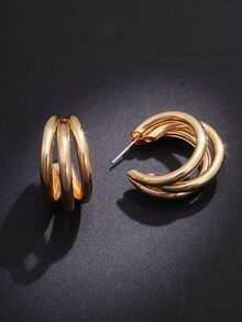 1 Pair Elegant Silver Water Drop Shaped Earrings, Suitable For Women's Daily Wear, Dates, Parties And Casual Matching - Multicolor - View 7