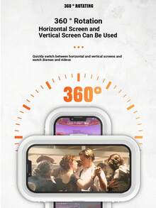 1pc White Bathroom Phone Case, Square Waterproof For Watching Videos In Bathroom & Kitchen - White - View 2