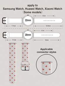 1 pezzo Cinturino per orologio in silicone morbido ed elastico, a righe rosa e bianche con cuore rosso, compatibile con smartwatch , Garmin, Honor, misure 38mm, 40mm, 41mm, 45mm, 44mm, 42mm, 46mm, 49mm, di stile casual e alla moda, disponibile in più colori, compatibile con Apple Watch Ultra SE/11/10/9/8/7/6/5/4/3/2/1 - Multicolore - Visualizzare 14