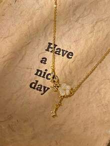 1件S925纯银浪漫花朵项链，女士简约时尚小众设计高端精致花卉锁骨链礼物