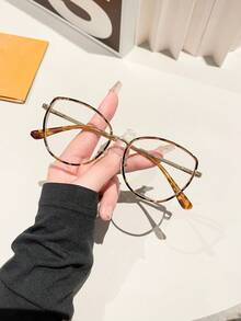 Cat Eye Versatile No-Makeup Fashion Non-Prescription Glasses - A - View 9