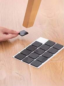 30/15 Pcs Anti-Slip Furniture Pads, Self-Adhesive Furniture Pads - Cut To Fit Anti-Scratch Floor Protectors For Hardwood Floors, Durable Anti-Slip Furniture Pads For Chairs, Tables, Appliances - Prevent Damage And Floor Protection, Chair Leg Floor Protectors - 多色的 - 查看 13