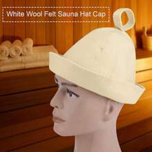 CYPNGarosa Lana Sombrero de Fieltro para Sauna Sombrero de Protección para La Cabeza Gorro de Baño Portátil Transpirable Accesorios de Sauna Cómodos y Bonitos para Bañarse o Cocinar Al VaporFashion - 213471723 - Ver 3