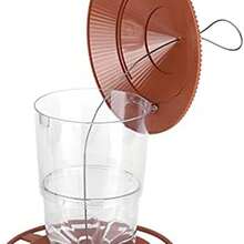 Greensen Comedero para Pjaros Diseo Pabelln 1L para Pjaros Pequeos con Cuerda para Colgar para Jardn Exterior PP y PS 18,5x16cm - como se muestra en la figura - Ver 9