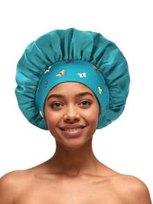 1 pieza Gorro para dormir, gorro de satén de seda extra para que duerman las mujeres con cinta de amarre para cabello rizado, gorro grande para trenzas - Multicolor 1 pieza - Ver 15