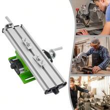 Mini Multifunctional Worktable, Milling Worktable, Portable And Adjustable Design, Suitable For Mini Bench Drills And Electric Drill Stands - White+Green - View 4