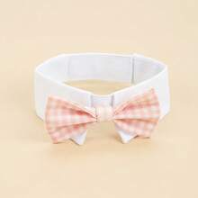 新款燕尾服狗狗格子领结项圈，正式绅士婚礼生日宠物服装配饰，可爱可调节颈带领结，适合小型、中型和大型犬 - 彩色 - 查看 23